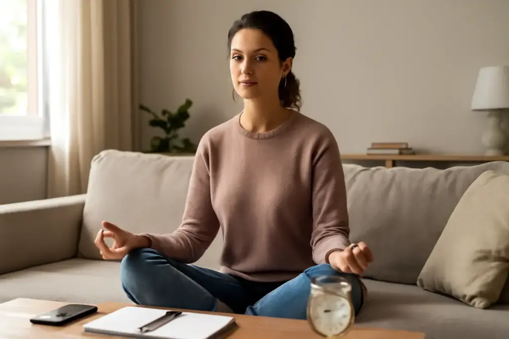 Meditazione quotidiana benefici pratici: la semplice routine che abbassa lo stress già dal primo giorno