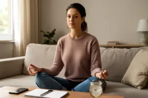 Meditazione quotidiana benefici pratici: la semplice routine che abbassa lo stress già dal primo giorno